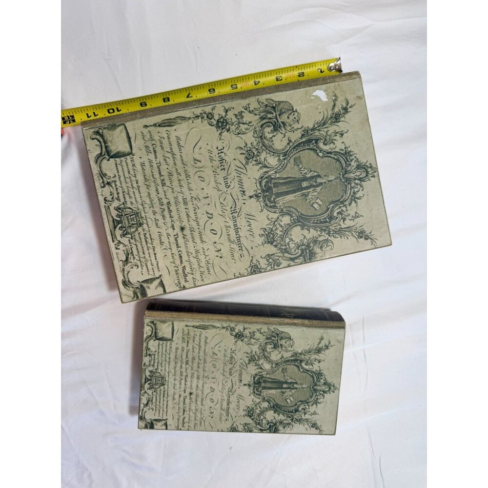 Vintage Book Decorative Storage Boxes With Thomas Moore Design - Set Of 2